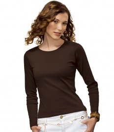 Custom Hanes Spicy Long Sleeve Boat Neck T-Shirt